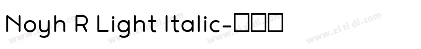 Noyh R Light Italic字体转换